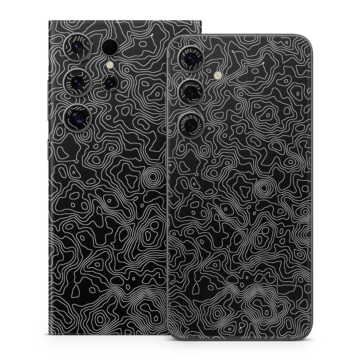 Samsung Galaxy S24 Series Skin design of Art, Motif, Pattern, Symmetry, Monochrome, Circle, Font, Visual arts, Illustration, Monochrome photography, with black, gray colors