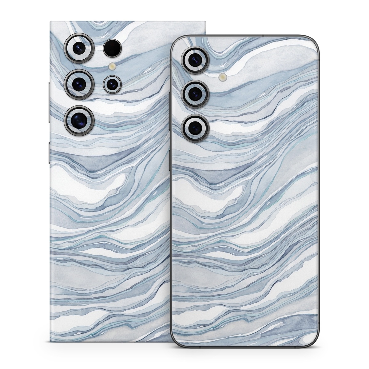 Samsung Galaxy S24 Series Skin design of Water, Liquid, Azure, Fluid, Grey, Aqua, Pattern, Wind wave, Electric blue, Wind, with blue, white colors