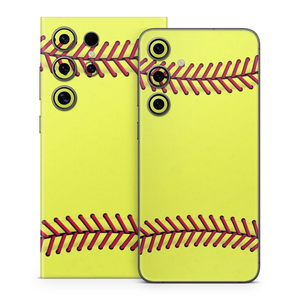 Samsung Galaxy S24 Series Skin design of Yellow, Plant, Line, Slope, Terrestrial plant, Font, Art, Parallel, Circle, Rectangle, with yellow, red colors