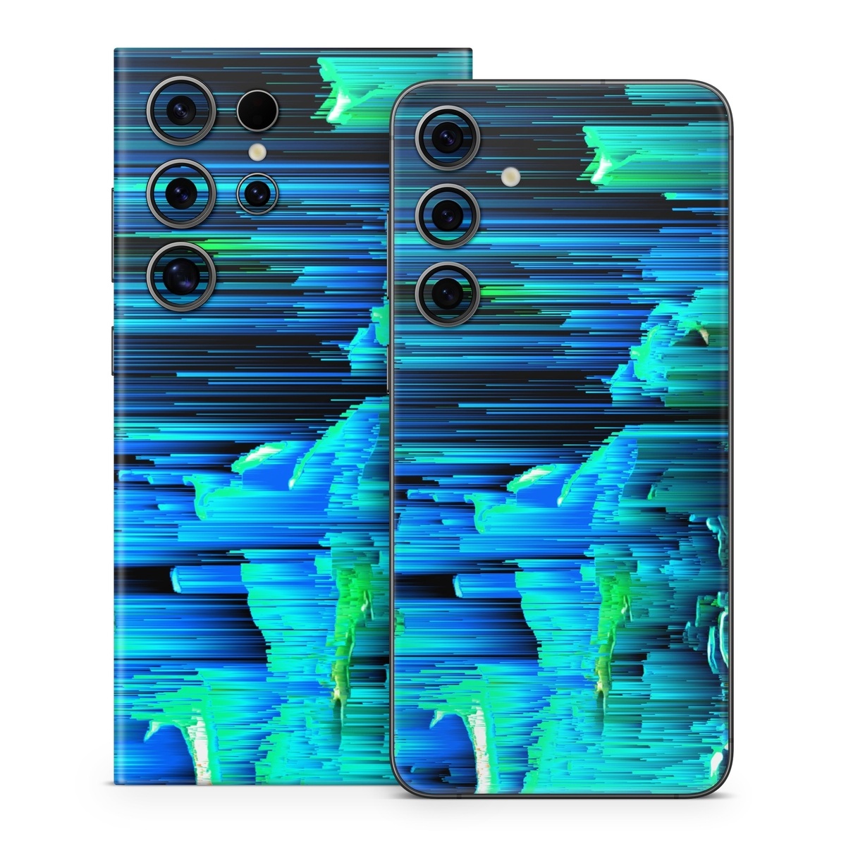 Samsung Galaxy S24 Series Skin design of Blue, Green, Turquoise, Light, Colorfulness, Electric blue, with blue, green, black, white colors