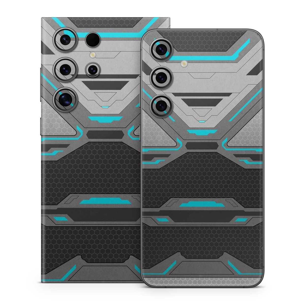 Samsung Galaxy S24 Series Skin design of Blue, Turquoise, Pattern, Teal, Symmetry, Design, Line, Automotive design, Font, with black, gray, blue colors