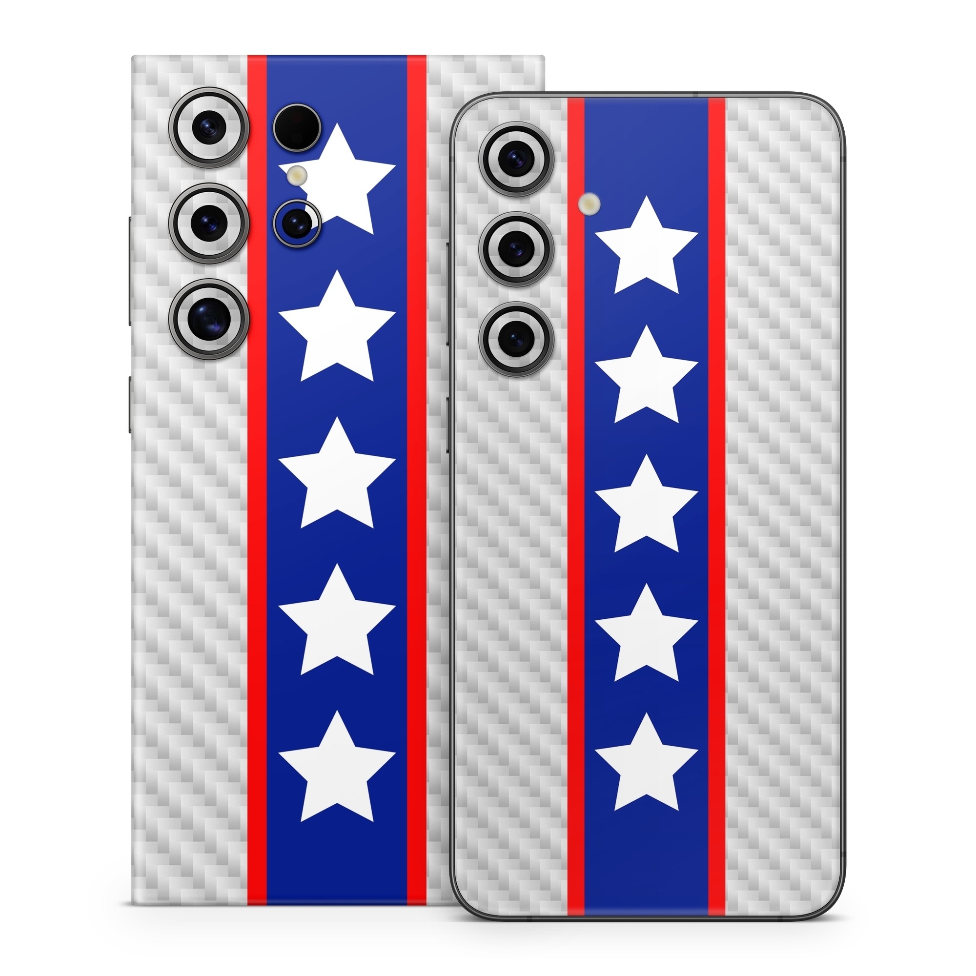 Samsung Galaxy S24 Series Skin design of Flag of the united states, Flag, Font, Parallel, Electric blue, Rectangle, Pattern, Flag Day (USA), Symbol, Carmine, with gray, white, blue, red colors