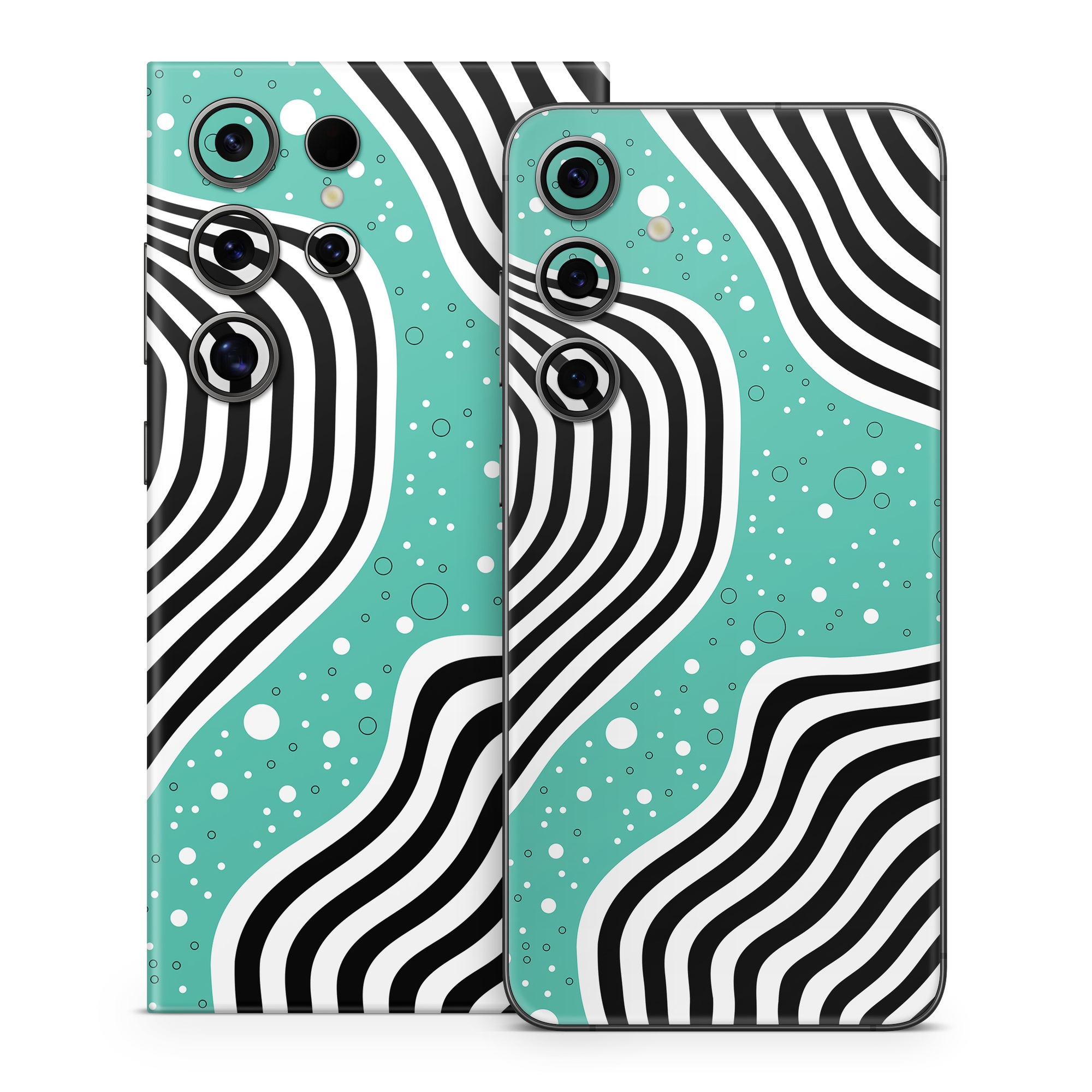 Samsung Galaxy S24 Series Skin design of White, Rectangle, Art, Line, Aqua, Pattern, Electric blue, Visual arts, Font, Graphics, with white, black, blue, green colors