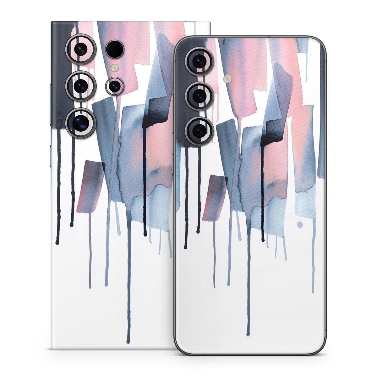 Samsung Galaxy S24 Series Skin design of Gesture, Snow, Art, Freezing, Material property, Font, Fashion design, Sportswear, Electric blue, Magenta, with white, blue, pink, black colors