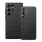 Black Woodgrain Samsung Galaxy S25 Series Skin