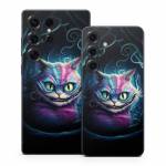 Blue Cheshire Cat Samsung Galaxy S25 Series Skin