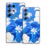 Blue Flowers Samsung Galaxy S25 Series Skin