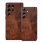 Dark Burlwood Samsung Galaxy S25 Series Skin