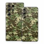 Digital Woodland Camo Samsung Galaxy S25 Series Skin