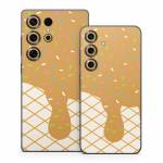 Caramel Ice Cream Drip Samsung Galaxy S25 Series Skin