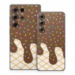 Chocolate Ice Cream Drip Samsung Galaxy S25 Series Skin
