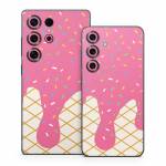 Strawberry Ice Cream Drip Samsung Galaxy S25 Series Skin