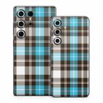 Turquoise Plaid Samsung Galaxy S25 Series Skin