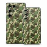 Woodland Camo Samsung Galaxy S25 Series Skin