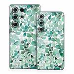 Watercolor Eucalyptus Leaves Samsung Galaxy S25 Series Skin