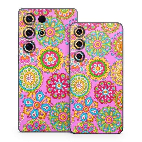 Bright Flowers Samsung Galaxy S25 Series Skin