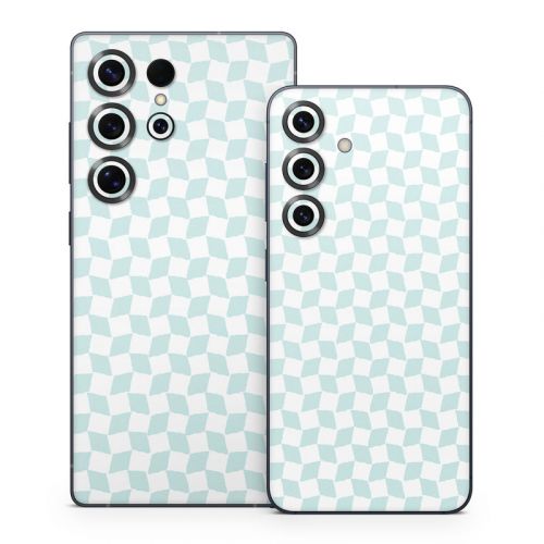 Checker Light Blue Samsung Galaxy S25 Series Skin