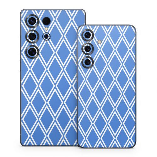 Blue Checks Samsung Galaxy S25 Series Skin