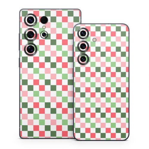 Christmas Checkers Samsung Galaxy S25 Series Skin