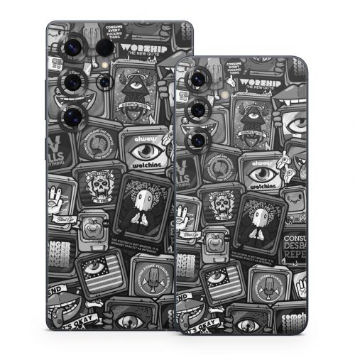 Distraction Tactic B&W Samsung Galaxy S25 Series Skin