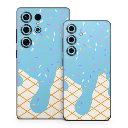 Cotton Candy Ice Cream Drip Samsung Galaxy S25 Series Skin