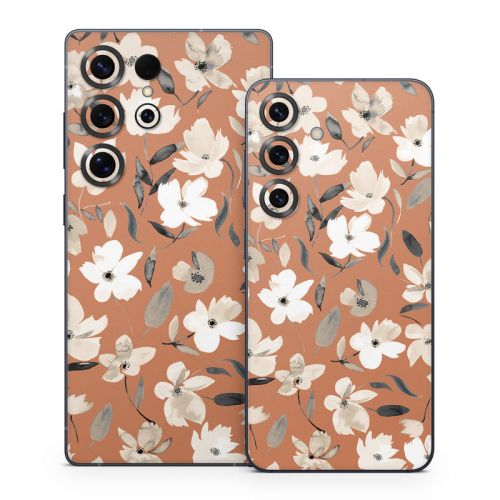 Fresh Flowers Copper Samsung Galaxy S25 Series Skin