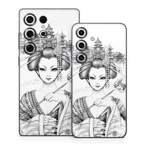 Geisha Sketch Samsung Galaxy S25 Series Skin