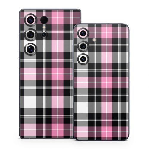 Pink Plaid Samsung Galaxy S25 Series Skin