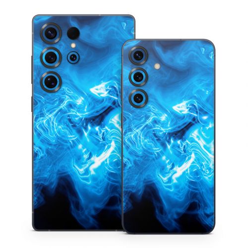 Blue Quantum Waves Samsung Galaxy S25 Series Skin