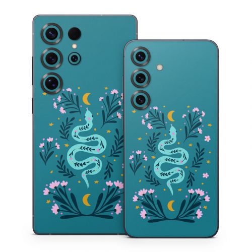 Snake and Flowers Samsung Galaxy S25 Series Skin