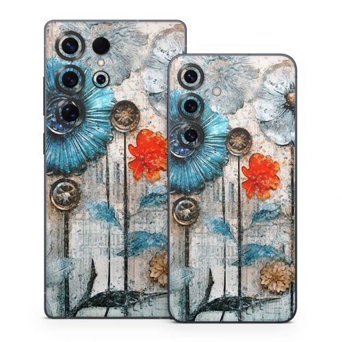 Steampunk Flowers Samsung Galaxy S25 Series Skin