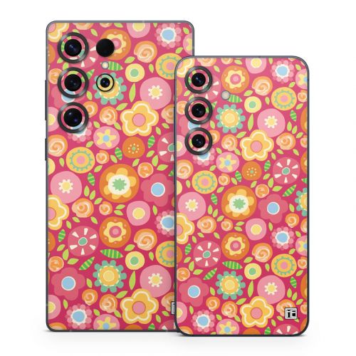 Flowers Squished Samsung Galaxy S25 Series Skin
