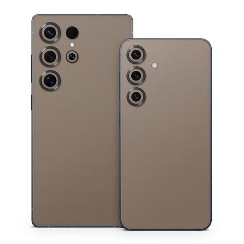 Solid State Flat Dark Earth Samsung Galaxy S25 Series Skin