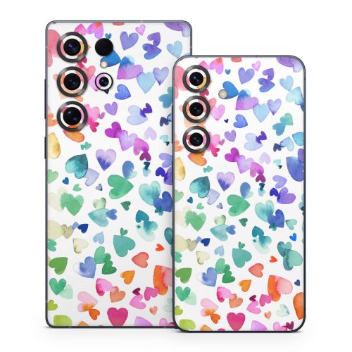 Valentines Love Hearts Samsung Galaxy S25 Series Skin