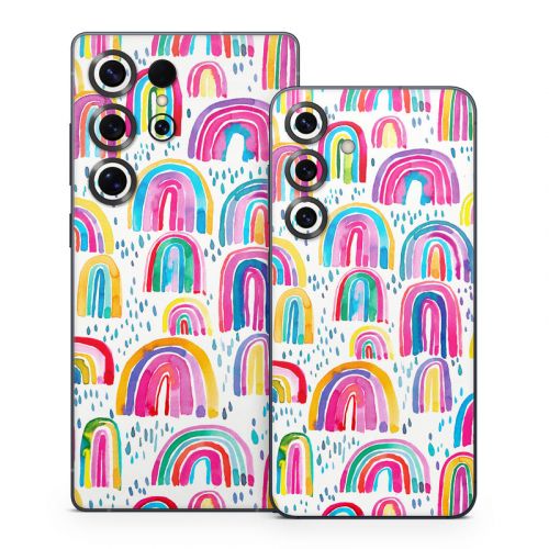 Watercolor Rainbows Samsung Galaxy S25 Series Skin