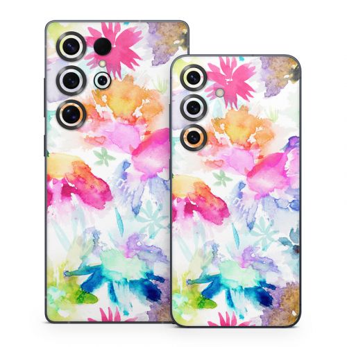 Watercolor Spring Memories Samsung Galaxy S25 Series Skin