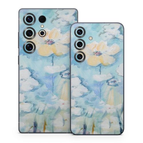 White & Blue Samsung Galaxy S25 Series Skin