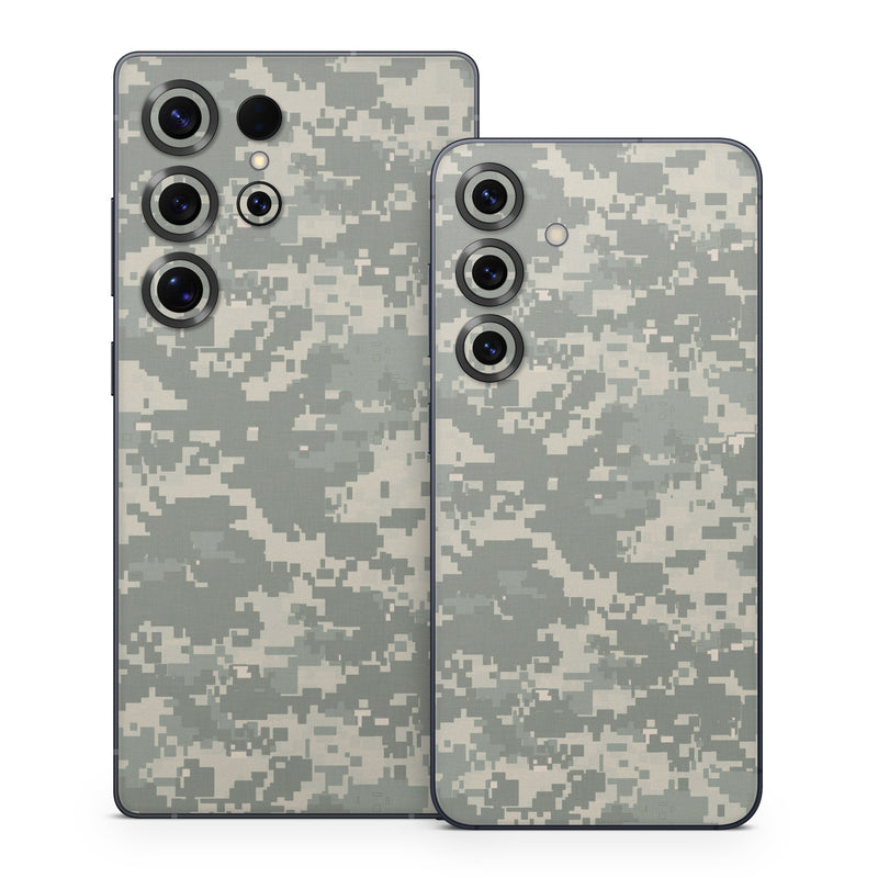 Samsung Galaxy S25 Series Skin design of Military camouflage, Green, Pattern, Uniform, Camouflage, Design, Wallpaper, with gray, green colors