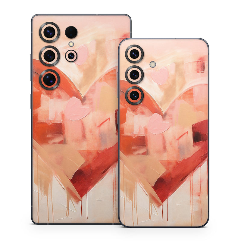 Samsung Galaxy S25 Series Skin design of Paint, Art paint, Orange, Art, Font, Red, Painting, Tints and shades, Creative arts, Petal, with red, yellow, orange, pink, black, white colors