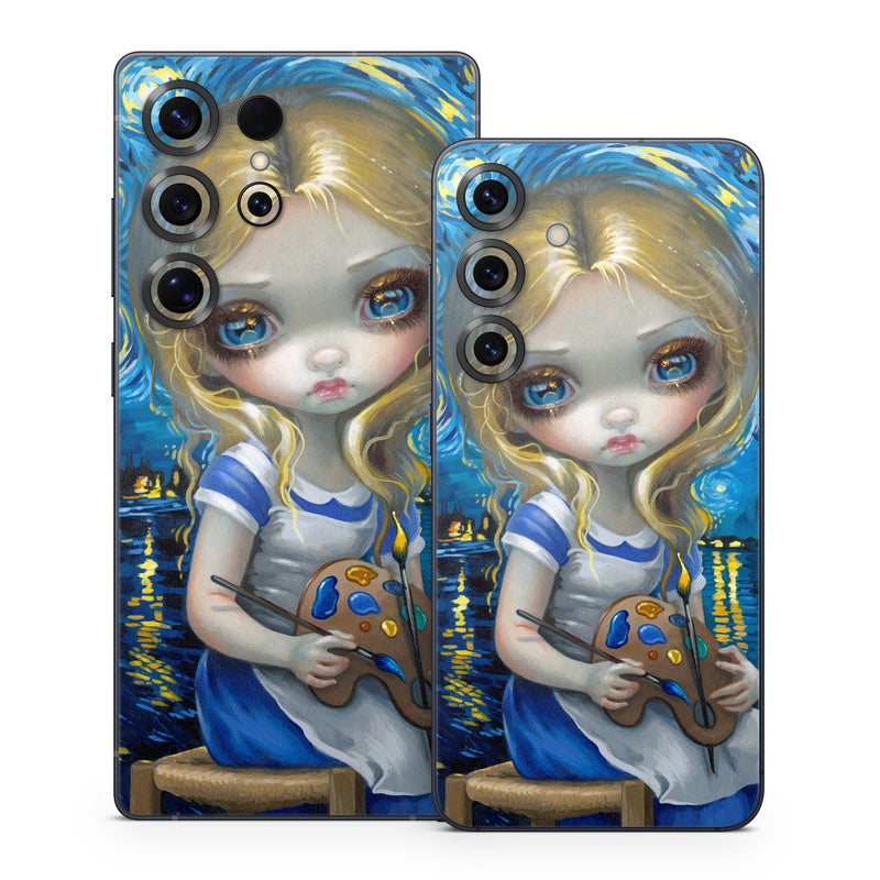 Samsung Galaxy S25 Series Skin design of Blue, Illustration, Cg artwork, Doll, Art, Acrylic paint, Painting, Toy, Fictional character, Visual arts, with blue, yellow, white, brown, red colors