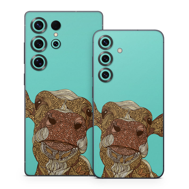 Samsung Galaxy S25 Series Skin design of Head, Illustration, Art, Fictional character, with brown, green colors
