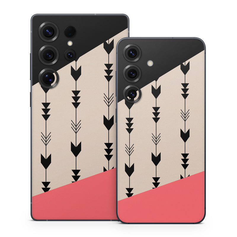 Samsung Galaxy S25 Series Skin design of Line, Pattern, Design, Font, Illustration, with black, gray, pink colors