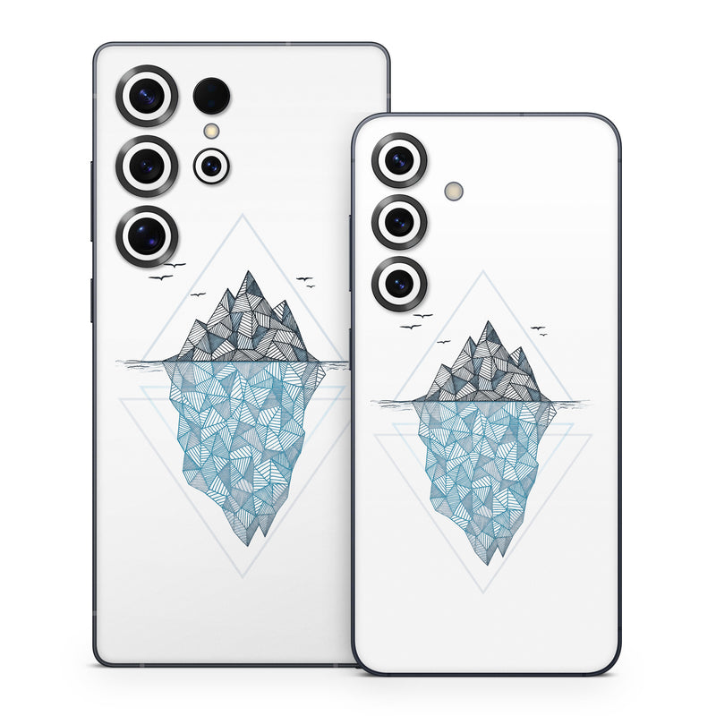 Samsung Galaxy S25 Series Skin design of Line, Illustration, Design, Symmetry, Pattern, Triangle, Art, with white, black, gray, blue colors