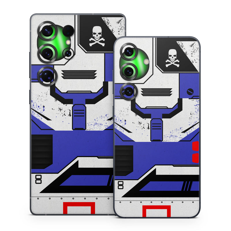 Samsung Galaxy S25 Series Skin design of Floppy disk, Technology, Electric blue, Fictional character, with white, blue, black, gray colors