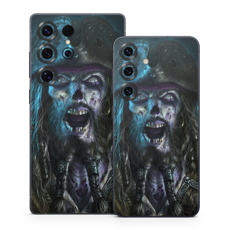 Samsung Galaxy S25 Series Skin design of Darkness, Illustration, Art, Ghost, Fictional character, Beard, with black, white, blue, gray colors