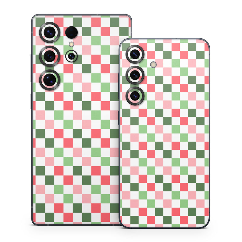 Samsung Galaxy S25 Series Skin design of Red, Design, Graphics, with white, green, red, pink colors