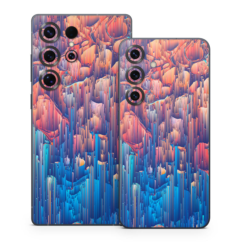 Samsung Galaxy S25 Series Skin design of Blue, Turquoise, Formation, Sky, Design, City, Geology, Photography, Stock photography, Landscape, with blue, yellow, orange, red, pink colors
