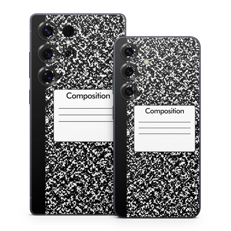 Samsung Galaxy S25 Series Skin design of Text, Font, Line, Pattern, Black-and-white, Illustration, with black, gray, white colors