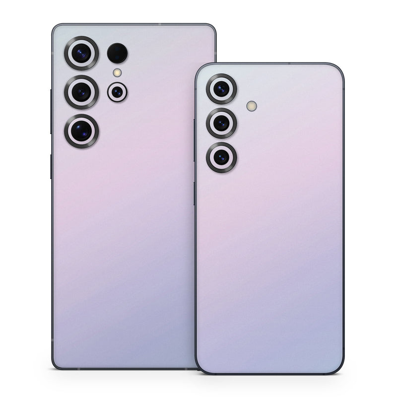 Samsung Galaxy S25 Series Skin design of White, Blue, Daytime, Sky, Atmospheric phenomenon, Atmosphere, Calm, Line, Haze, Fog, with pink, purple, blue colors