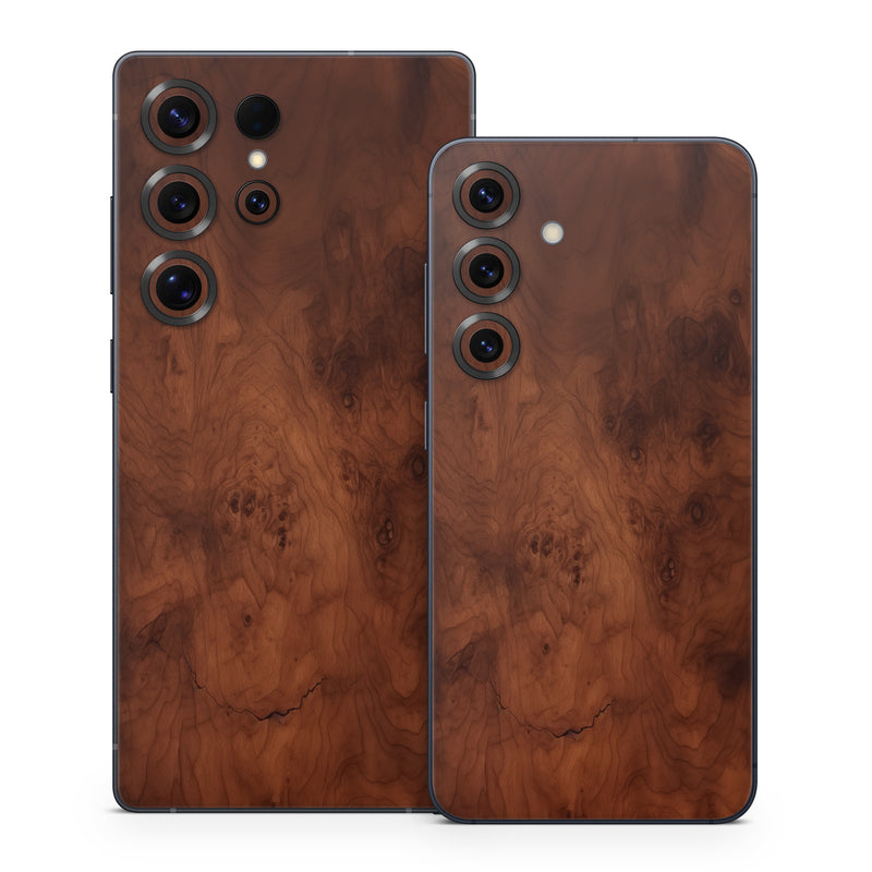 Samsung Galaxy S25 Series Skin design of Brown, Wood, Rectangle, Beige, Tints and shades, Flooring, Art, Hardwood, Pattern, Peach, with brown, black colors